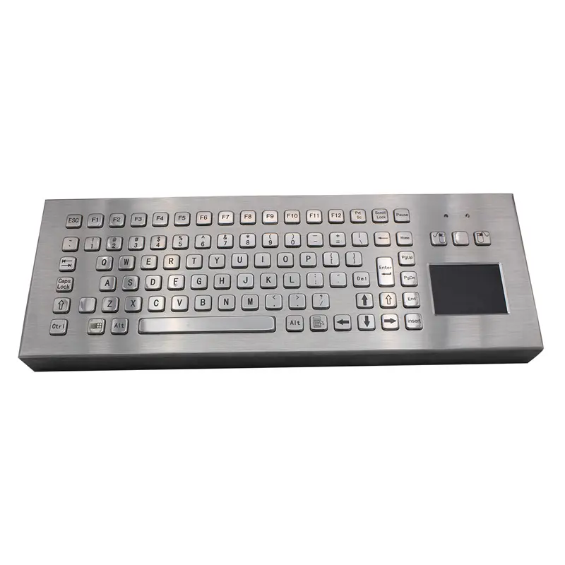 अनुकूलन के साथ तेजी से टाइपिंग डेस्कटॉप औद्योगिक धातु स्टेनलेस स्टील कीबोर्ड टचपैड