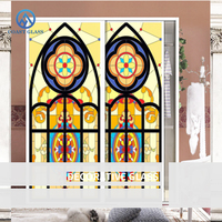Vidriera tradicional circular de tamaño personalizado de vidrio de iglesia para uso exterior para aplicaciones industriales de Villa Farmhouse