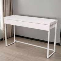 Bureau de travail en PC blanc convertible de haute qualité, personnalisable, avec rangement, 2 tiroirs en bois, table compacte pour ordinateur portable, certifié ISO pour