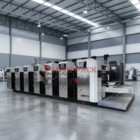 Machine automatique de découpe et d'impression flexographique pour boîtes en carton ondulé - Ligne de fabrication de boîtes à pizza avec moule de rainurage