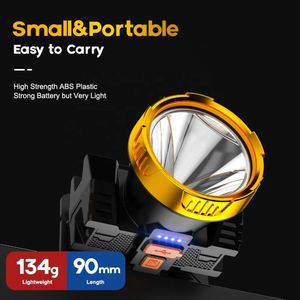 CITICITY Portable ABS Lightweight Rechargeable LED Head Light 3 Speeds USB <b>Charge</b> Waterproof Head <b>Lamp</b> for Hikes - Product Image 2