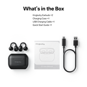 หูฟัง Kinglucky <span class=keywords><strong>I11</strong></span> รุ่นใหม่ ปี 2026 ดีไซน์บางเฉียบ ชิปเซ็ต JL แบบหนีบหู พร้อมไฟ LED เสียงสเตอริโอคุณภาพสูง BT5.4 ตัดเสียงรบกวน TWS - Product Image 5