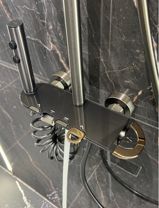Robinet de lavabo simple à 1 poignée en aluminium plaqué argent <span class=keywords><strong>avec</strong></span> noyau en cuivre, à montage sur plan, pour salle de bain, chambre, salon, couloir, salle de sport - 1 - Product Image 5
