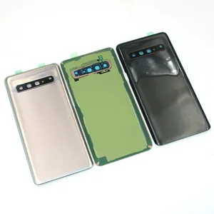 Vitre Arrière <span class=keywords><strong>pour</strong></span> <span class=keywords><strong>Samsung</strong></span> S10 5G S10 Plus <span class=keywords><strong>S10E</strong></span> Capot de Batterie <span class=keywords><strong>Coque</strong></span> Arrière Panneau de Remplacement avec Lentille de Caméra - Product Image 2