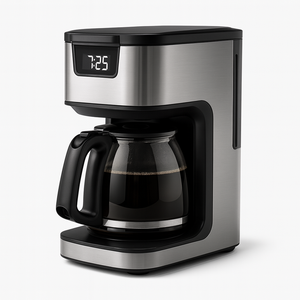 Cafetière électrique semi-automatique Pajaka Sauth en acier inoxydable, 1800 ml, avec chauffe-eau intégré, 1000 W, pour usage hôtelier - Product Image 1