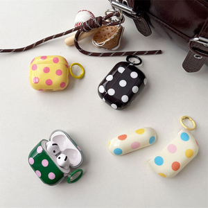 เคสพลาสติกเคลือบเงาพิมพ์ลายจุด IMD สำหรับหูฟังไร้สายรุ่น 1 2 3 4 Pro 2 พร้อมกล่องชาร์จ - Product Image 2