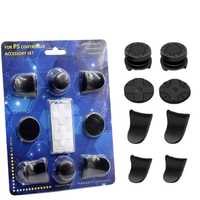 Accessoires de jeu bouton de contrôleur pour PS5 extension de gâchette antidérapant clé croisée + bouton + couvercle de joystick 8 en 1 ensembles