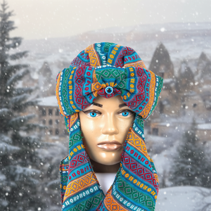 Chapeau d'hiver turc en kilim - Product Image 3