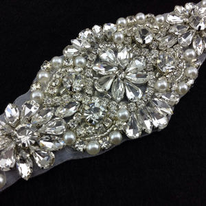 Garnitures en cristal de strass pour femmes, fait main, à coudre sur ou à repasser sur des appliques pour robe de mariée, ceinture, <span class=keywords><strong>porte</strong></span>-jarretelles pour la tête, accessoires de chaussures - Product Image 3