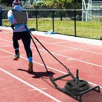 Traîneau d'entraînement en métal robuste avec poignées pour la force et la condition physique