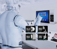 Panel de pantalla táctil LED IPS de 12,5 pulgadas resistente PC tableta industrial todo en uno 4G con cámara y lector RFID NFC para estación de trabajo