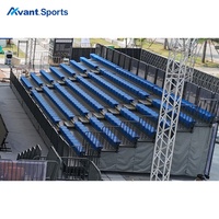 Avant Sports Tribune de stade modulaire télescopique mobile et portable pour terrains de basketball et gymnases scolaires