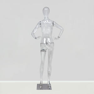 Maniquí <span class=keywords><strong>Transparente</strong></span> 3D de Material PC Ecológico, Maniquí Masculino y Femenino <span class=keywords><strong>Transparente</strong></span> de Cuerpo Completo para Exhibición de Ropa - Product Image 5