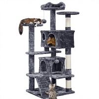 Meilleure vente : Arbre à chat de luxe Gain, design personnalisé, avec hamac en bois, multi-niveaux, hauteur 54 pouces, pour usage intérieur