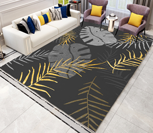 Foglie moderne grafiche 3d stampato tappetini tappeti soggiorno grande camera da letto moquette orient - Product Image 3