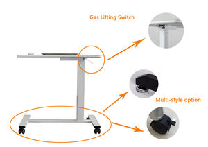 Подставка для сидения стол газовый подъемник регулируемые пневматические ножки для стола Регулируемый больничный столик над кроватью - Product Image 3