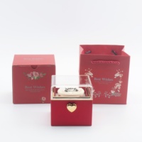 Nouveauté Bijoux en acrylique personnalisable, présentoir pour collier et pendentif, petit ours, anneau de gâteau, cadeau surprise avec motif carré