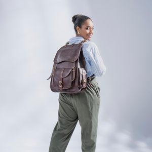 Handmade World Full Grain Leather Backpack <b>for</b> <b>Men</b> – 18 Inch Laptop <b>Bag</b>, Handmade Real Leather, Business Travel <b>Work</b> Backpack - Product Image 4