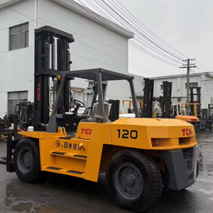 Montacargas diésel usados originales japoneses Komatsu/T-o-y-o-t-a/Mitsubishi TCM de 10/12/15/16/25 toneladas con elevador de mástil alto en venta - Product Image 1