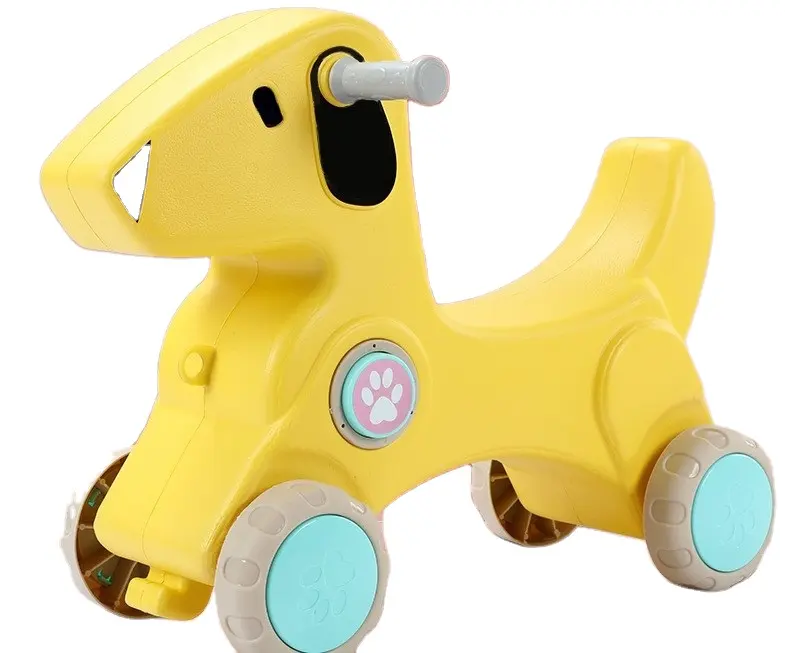 Hot Sales Plastic Animal Rocking Horse Balance Bike Ride Toy Balance Bike With 4 Wheels And Seat