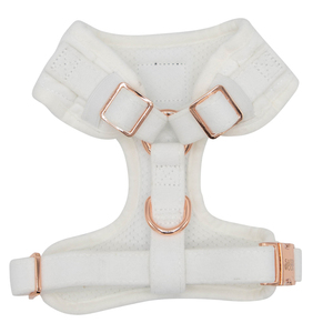 Arnés personalizado para perros, de lujo, a cuadros, color blanco, terciopelo - Product Image 2