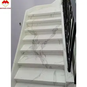 नई आगमन कृत्रिम पत्थर फैशन भवन निर्माण सामग्री Sintered पत्थर सीढ़ी कदम के लिए 12mm थोक चीनी मिट्टी के बरतन प्लेटें