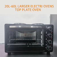 Mini-four à convection en métal 48L avec 2 plaques chauffantes multifonctionnel pour la cuisson, prise US, compatible avec la langue néerlandaise, pour usage domestique