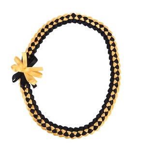 Ensemble de colliers de ruban en polyester multicolores, tissés à la main, rubans tressés pour les diplômés, avec collier de fleurs, bracelets, utilisation scolaire - Product Image 3