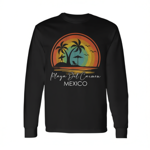 Camiseta de Manga Larga con Diseño Tropical de Playa Del Carmen, México, para Vacaciones de Verano - Product Image 2
