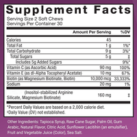 Vitamines pour la croissance des cheveux, gommes à mâcher molles, complément alimentaire pour femmes et hommes adultes, 10000 MCG de biotine, favorise des cheveux plus épais, plus volumineux et plus forts