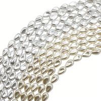 Nouvel Arrivage Perles en Verre Baroque Goutte d'Eau 6*9mm, Imitation Perle Irrégulière, Perles Libres pour Bijoux DIY, Stock Disponible à la Vente