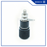 Borne de connexion banane en laiton de 4 mm, connecteur de montage sur panneau à vis M4 rouge et noir pour amplificateur, haut-parleur, équipement de test
