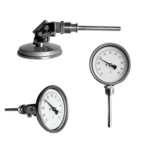 1/2npt Industrial Thermometer Gauge Superior Quality Chemical Industrial Bimetal Thermometer