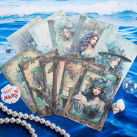 30 pcs/pack Matériel Papier Sous-Marin Fantasy Série Sirène Thème Manuel Matériel