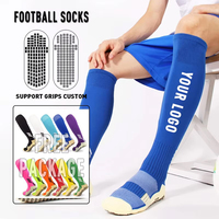 Chaussettes de football antidérapantes à longue adhérence pour le sport de haute qualité, avec logo personnalisé athlétique, chaussettes de football antidérapantes
