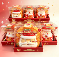 Jouet Squishy Père Noël en TPR à Rebond Lent Anti-Stress Boîte Mystère Vente en Gros