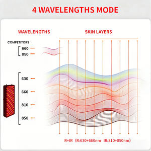 REDSKY Stehende Dual-Chip 4-Wellenlängen 630nm 660nm 810nm 850nm LED Rot Nahinfrarot Lichttherapie-Panel US-Stecker Heimschönheit - Product Image 4