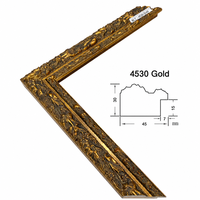Cadre photo de luxe 4530 en bois argenté antique, moulure de 45 mm de large, cadre en pin sculpté orné pour peinture à l'huile, vente en gros