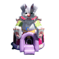 Château gonflable KARRY en PVC, motif lapin, taille personnalisée, château de saut commercial pour enfants