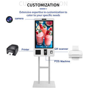 Todo en una pantalla táctil Soporte de quiosco de servicio automático de 32 pulgadas Máquina de pago de pedidos de alimentos para señalización de restaurante KFC McDonald's - Product Image 3