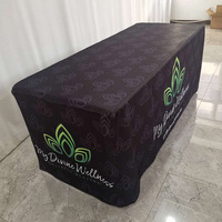 Housse de table extensible ajustée de 6 pieds pour salon professionnel, avec logo personnalisé, en spandex, infroissable, imperméable et durable