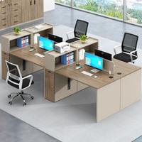 Nouvelle table de bureau moderne en bois avec cloison intégrée pour bureau à domicile et finance