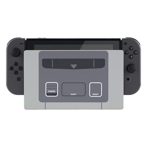 SFC SNES Classic EU Style Custom Faceplate Soft Touch Grip DIY Replacement Housing Shell for Nintendo <b>Switch</b> Charging Dock - Product Image 4