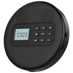 Lecteur de CD portable de forme ronde, prise en charge de la charge USB, CD, CD-R, CD-RW, pour les amateurs de musique, écoute à domicile, cadeau - Product Image 1