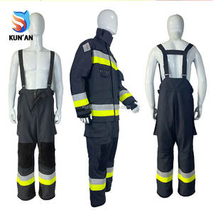 Combinaison de <span class=keywords><strong>pompier</strong></span> conforme aux normes ISO11612 EN, en matériau Aramid 3, style intégral, pour la formation aux secours d'urgence et la lutte contre les incendies de proximité - Product Image 3