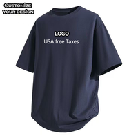 USA Free Taxes Großhandel 100% Baumwolle Herren Übergroßes T-Shirt Benutzer definiertes Logo Atmungsaktives Licht Hochwertiges Siebdruck-T-Shirt Fo Men