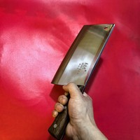 Couteau à découper Indali, hachoir de chef chinois, pour viande et os, en acier allié, manche argenté, Hongguibao, DIY OEM, garantie 3 ans