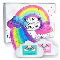 Balles de bain arc-en-ciel, 2 pièces, pour Relaxation enfants, aromathérapie, bulles de douche, avec huiles essentielles
