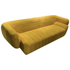 Personalización de diseño italiano de lujo Sofá de terciopelo Modular de lujo canapé Chesterfield moderno de cuero sofá conjunto de muebles