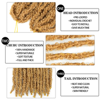 12 Tresses au crochet Butterfly Locs de 14 pouces 1B 4 27 30 BUG #   Extensions de cheveux au crochet en faux locs papillon doux pour femmes
